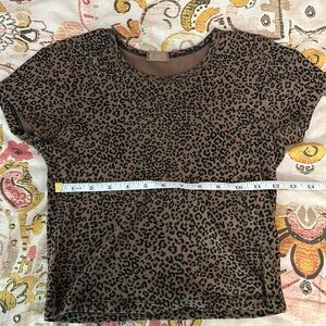 John Galt leopard print t